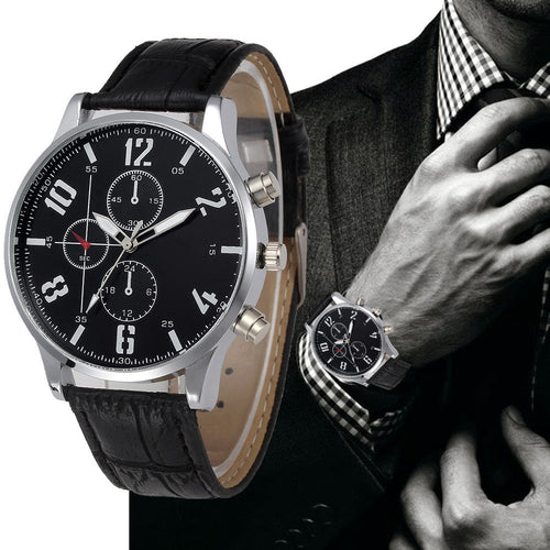 2017 Luxury Brand Mens Watches Leather Men's Quartz Clock Man Casual Wrist Watch Relogio Masculino horloges mannen #515 - watchkarter