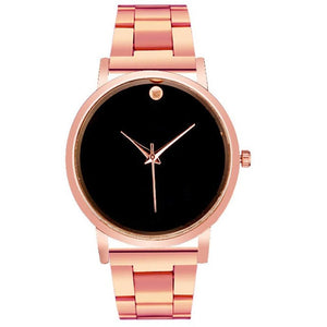 Luxury Fashion Ladies Watches Full Stainless Steel Rose Gold Simple Desgin Quartz Wrist Watches Montre Femme Dress Watch #531 - watchkarter