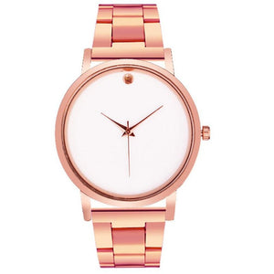 Luxury Fashion Ladies Watches Full Stainless Steel Rose Gold Simple Desgin Quartz Wrist Watches Montre Femme Dress Watch #531 - watchkarter