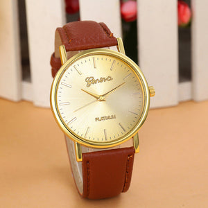 Relogio Feminino 2017 Fahsion Women Watches Wrist Watches PU Lehater Quartz Watch Ladies Female Clock Quartz-watch Montre Femme - watchkarter