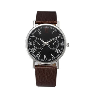 Mens Watches Top Brand Luxury Quartz Watch Retro Design Leather Band Analog Alloy Quartz Wrist Watch reloj hombre - watchkarter