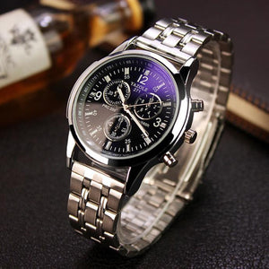 Mens Noctilucent Stainless Steel Glass Quartz Analog Watches - watchkarter