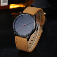 Popular Low-key Minimalist Connotation Leather Men's Quartz Wristwatch - watchkarter