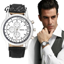 Genvivia 2017 Luxury Men's Fashion Business Watches Design Dial Leather Band sapatos masculino Analog Quartz Wrist Watch - watchkarter